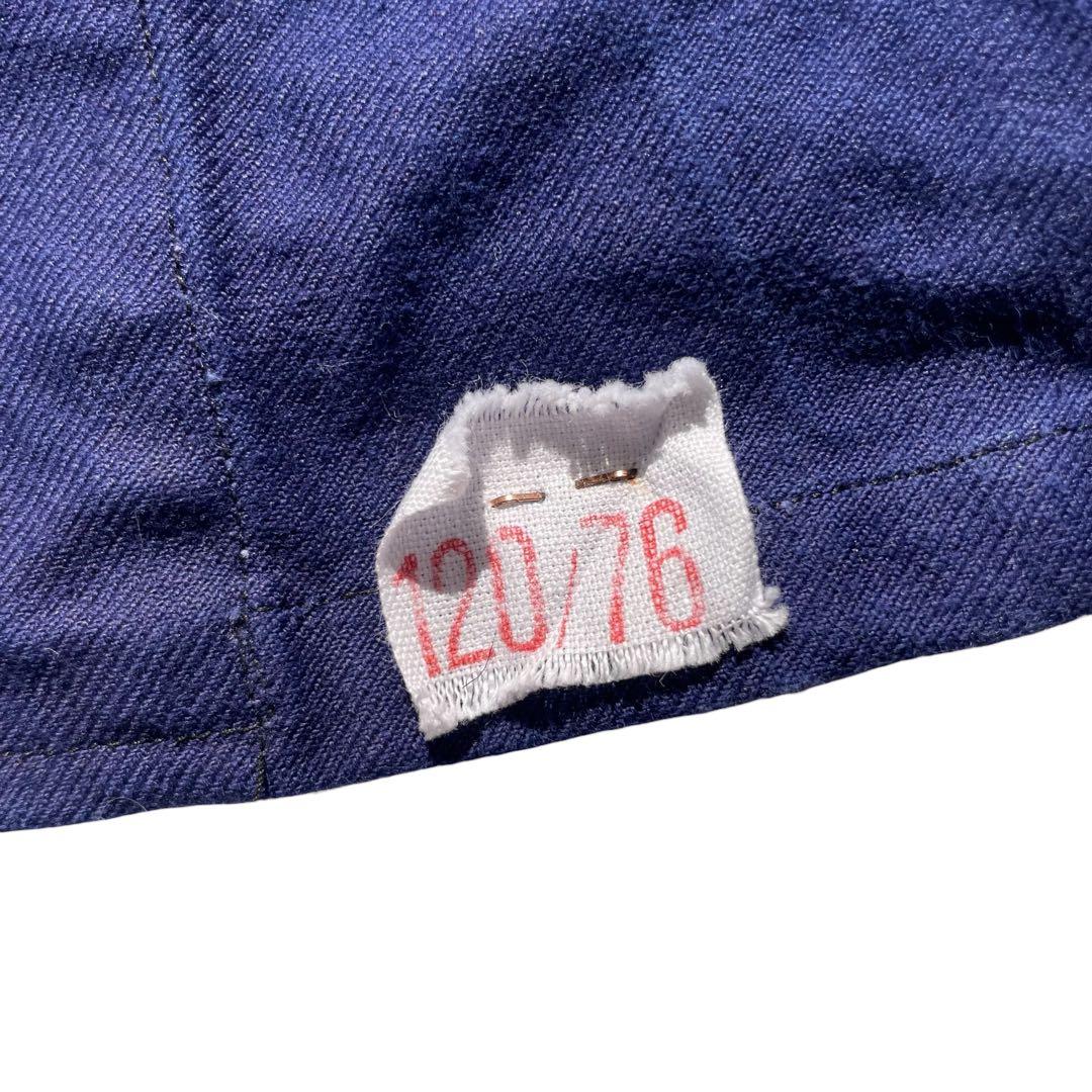 60s ヴィンテージ フレンチ カバーオール ワークジャケット 古着 XXL 青