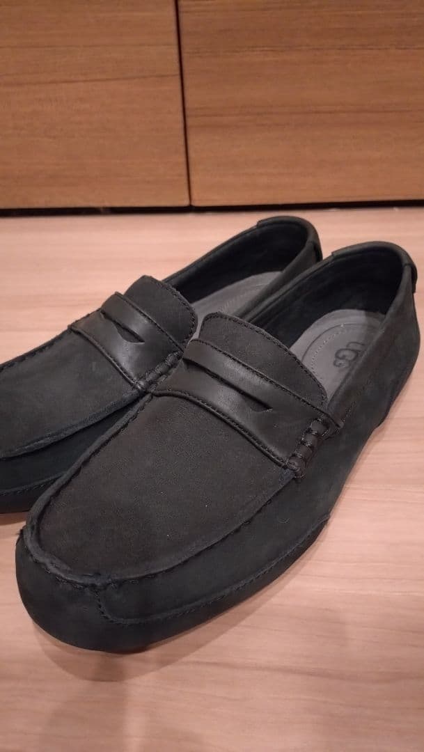 極美品■UGG モカシン /27cm/スエード/濃紺/インソールムートン付属