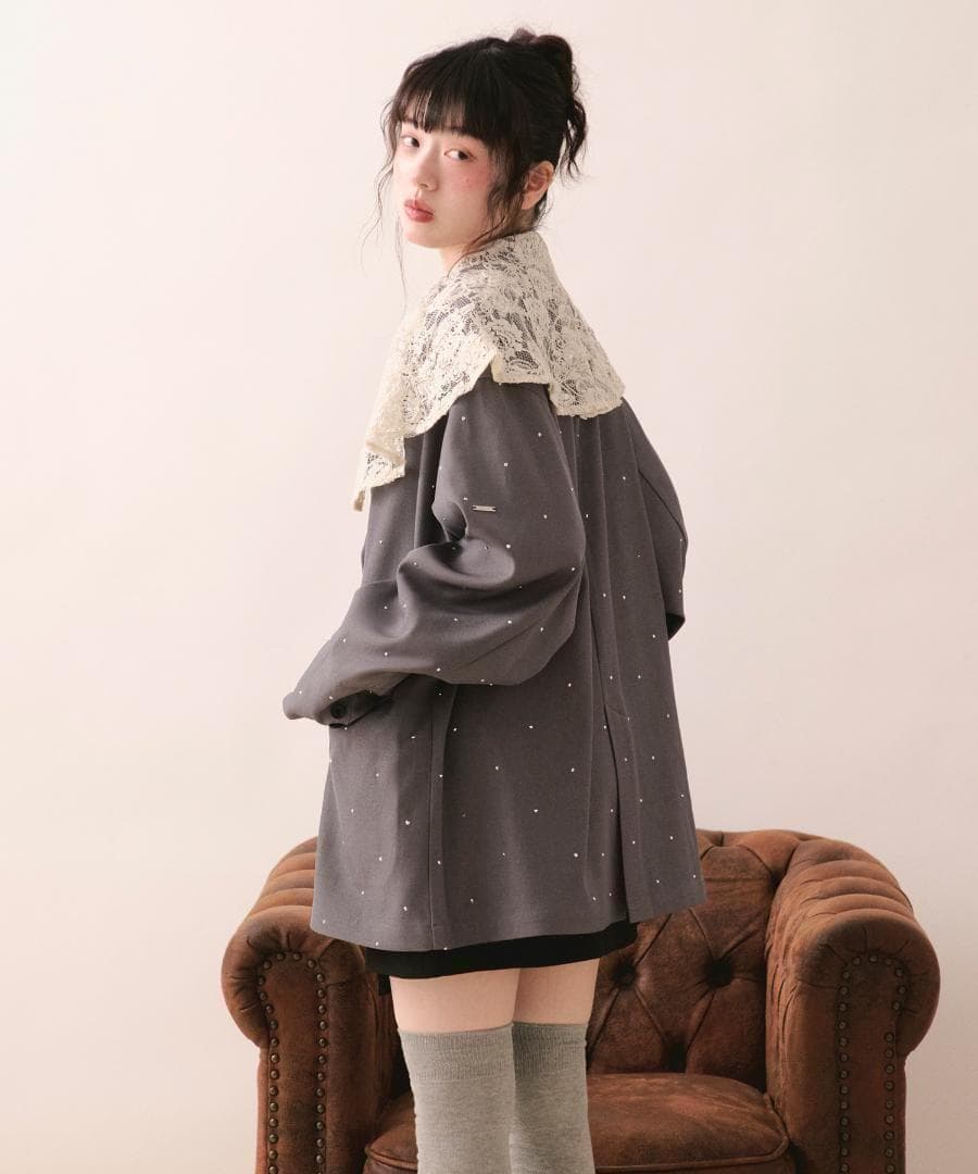 新品 loin nuit nuance button lace jacket