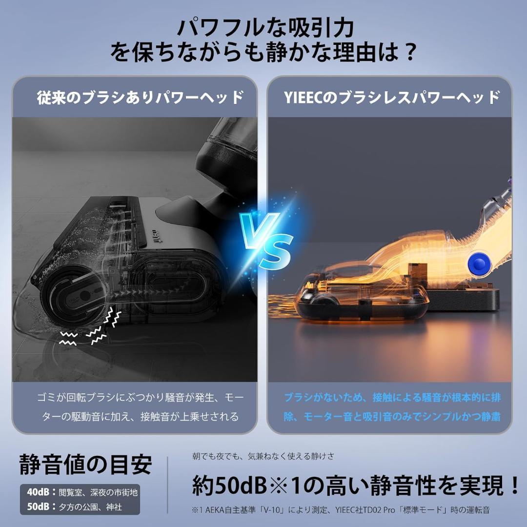 掃除機 コードレス　吸引力45000Pa　サイクロン 軽量0.98kg スティッ