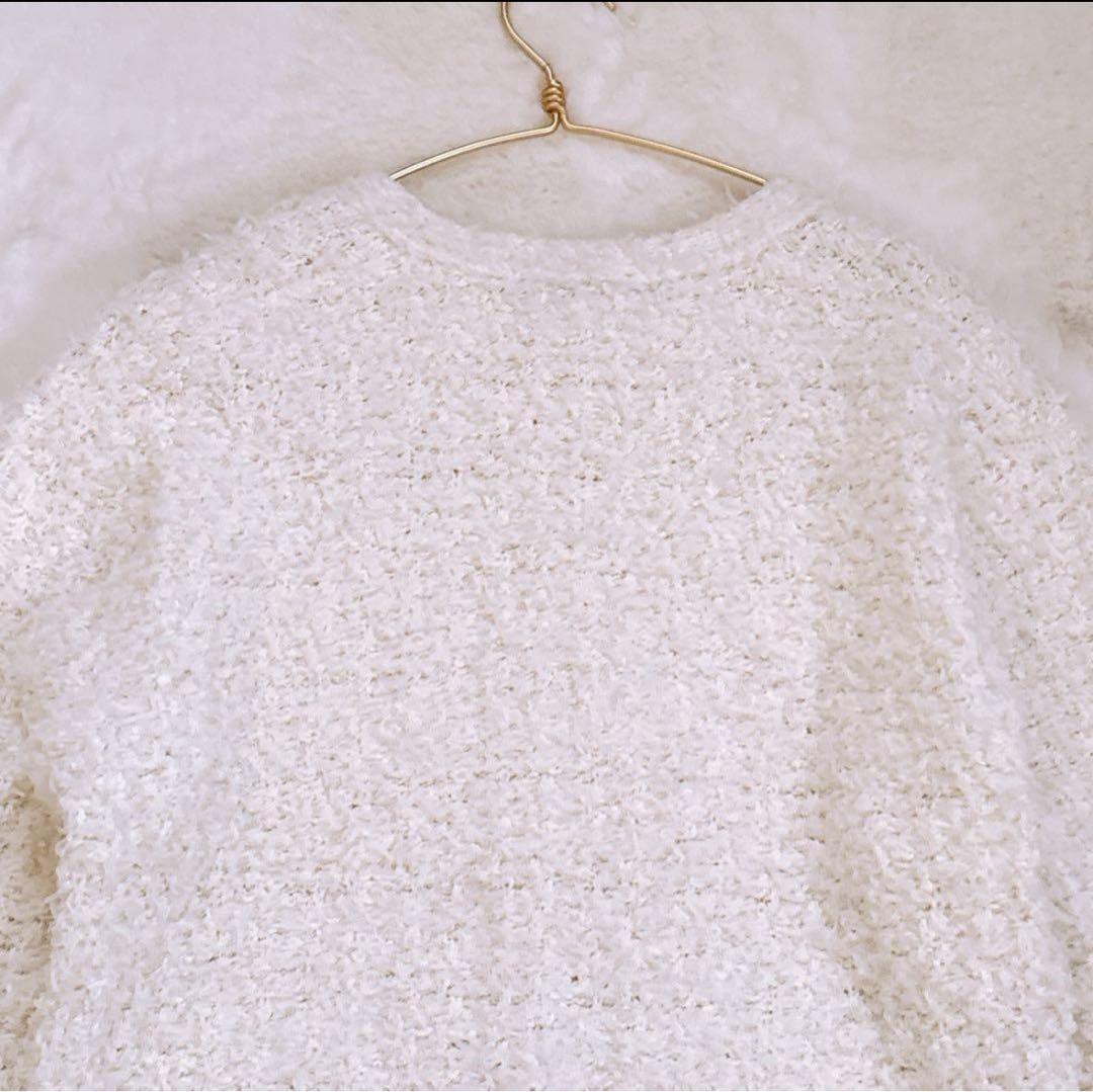 美品♡BABYLONE バビロン ツイードニットジャケット ホワイト 25SS