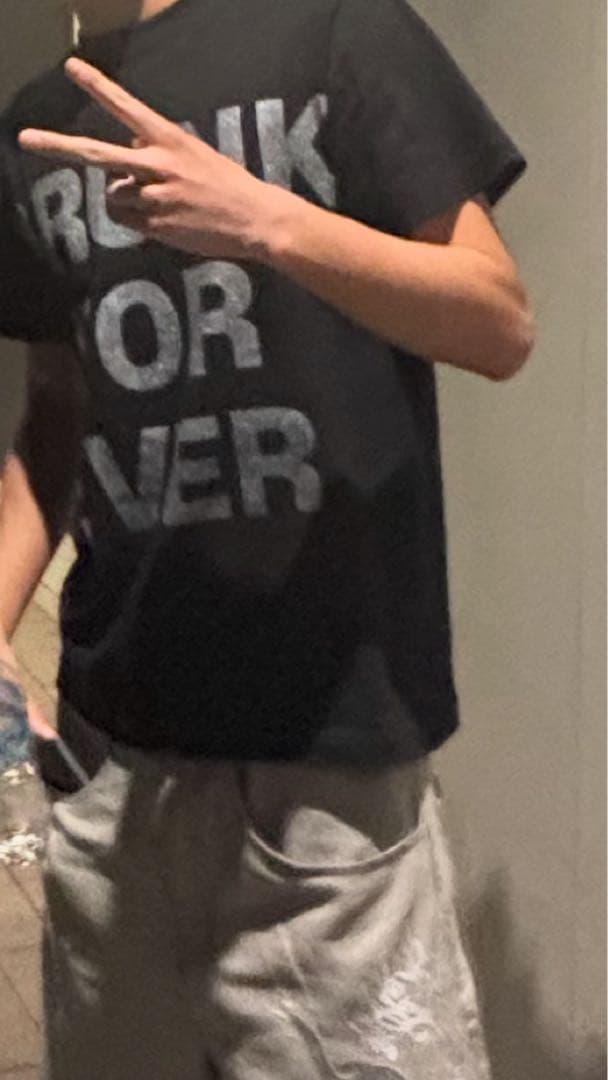 【i.m.holic】drunk for ever tシャツ　S シルバー