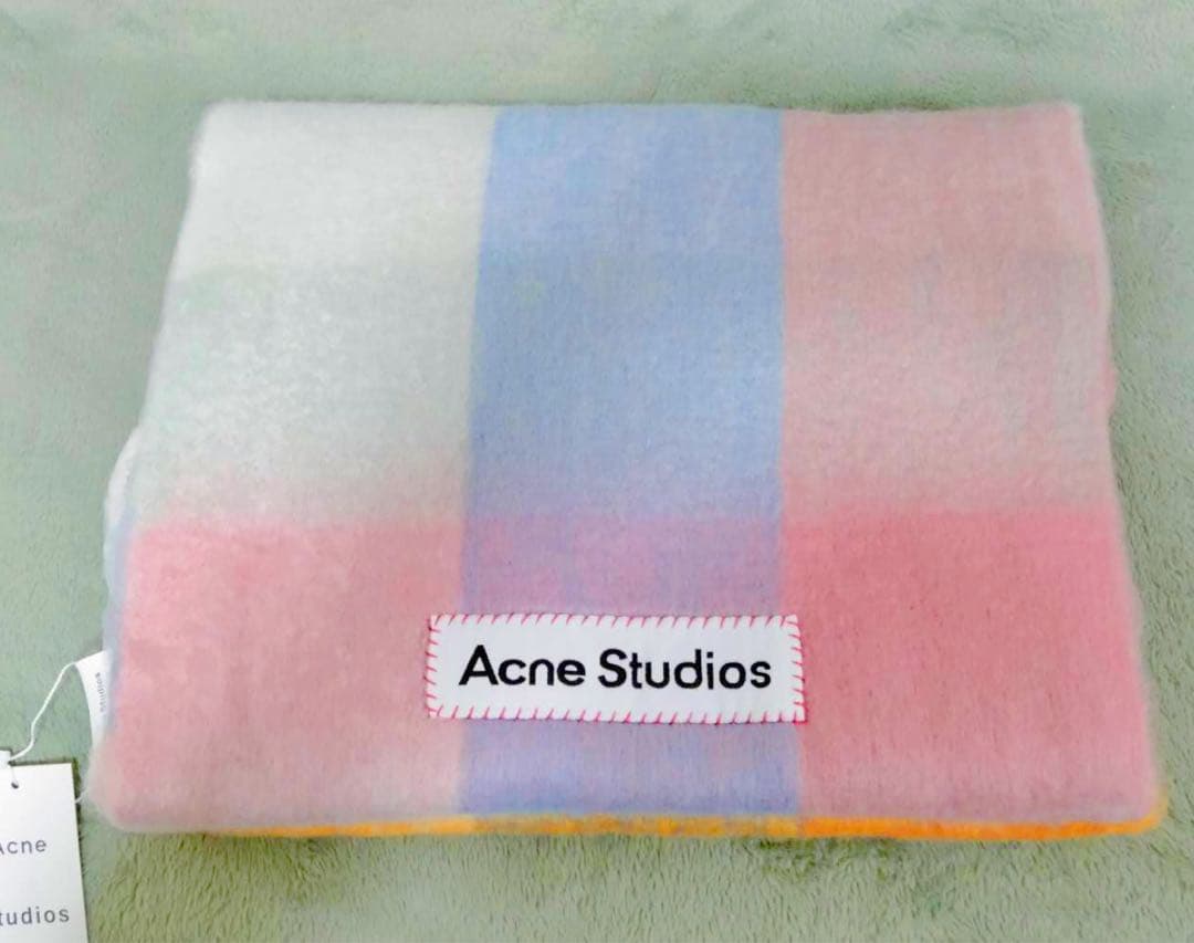 お*な様 新品未使用　Acne Studios モヘアチェックスカーフ　マフラー