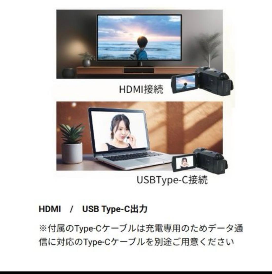 CABIN デジタルビデオカメラ ハンディカム　5K 高画質　光学10倍ズーム