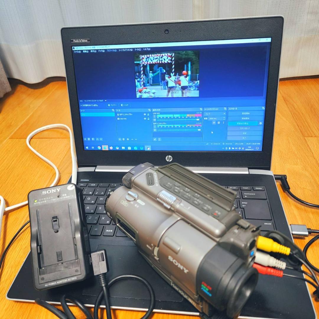 【動作確認済】SONY Hi8 高画質 ビデオカメラ AC アダプター セット