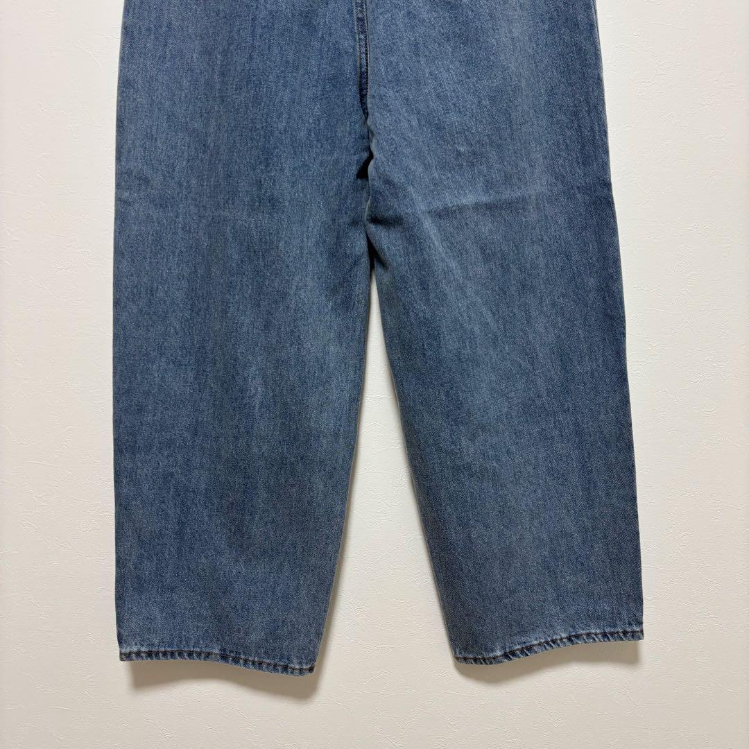 ✨新品✨i'm in 辻元舞 バックベルトワイドジーンズ デニム 綿 ブルー S