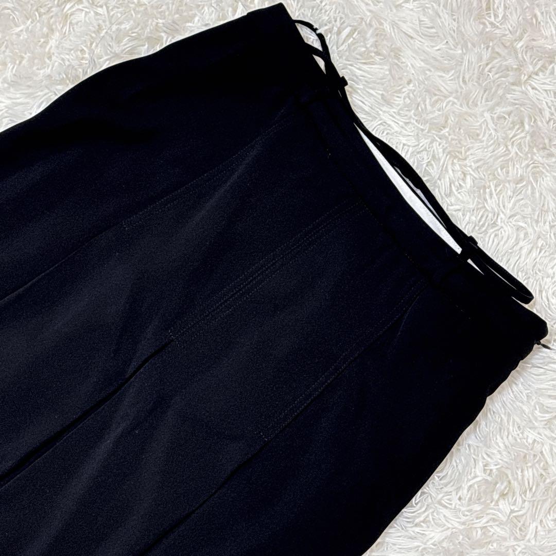 anuke Tuck Long Skirt タックロングスカート 黒 38