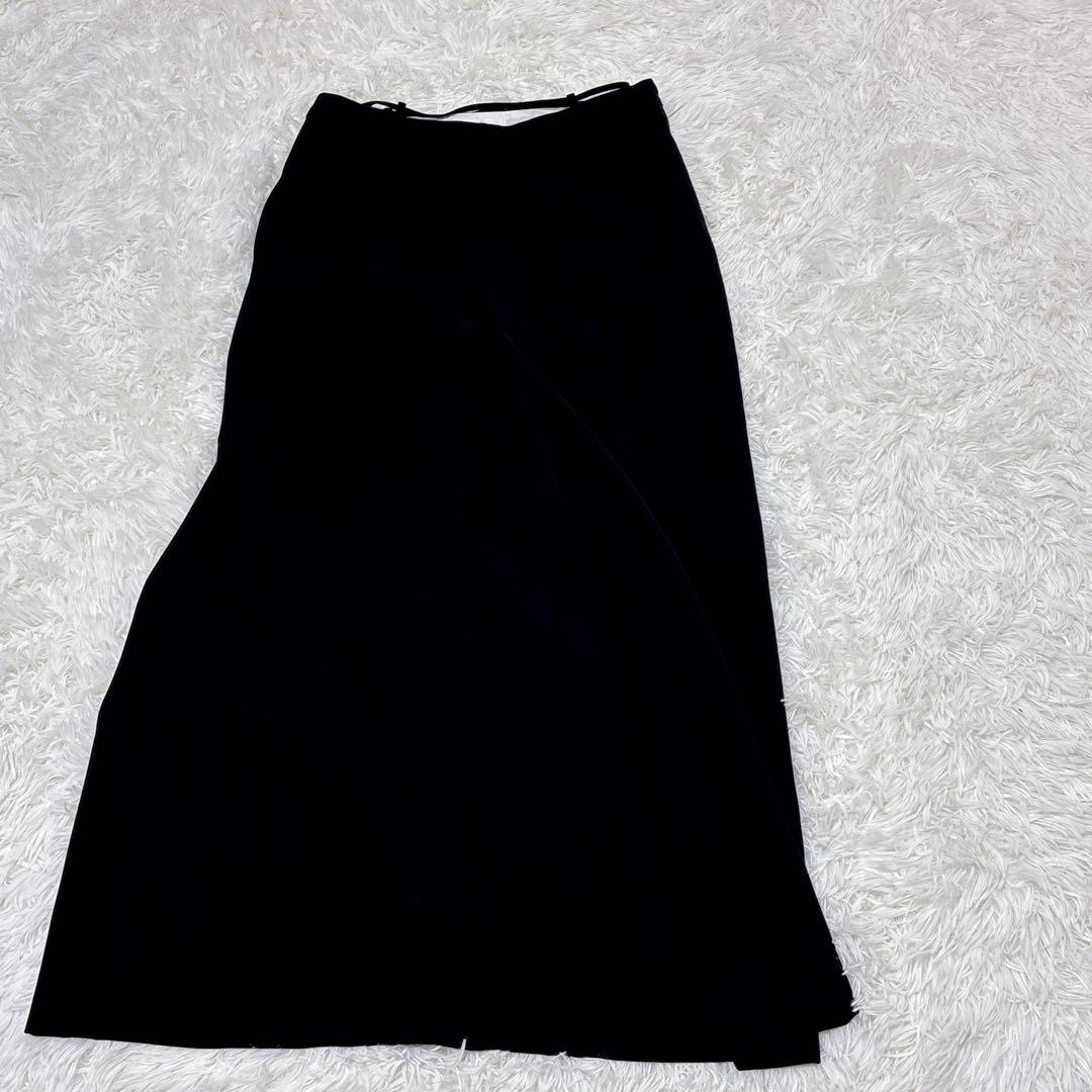anuke Tuck Long Skirt タックロングスカート 黒 38