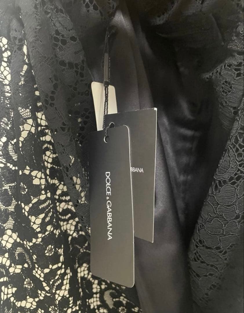 ドルチェ&ガッバーナDOLCE&GABBANAレースノースリワンピース黒新品