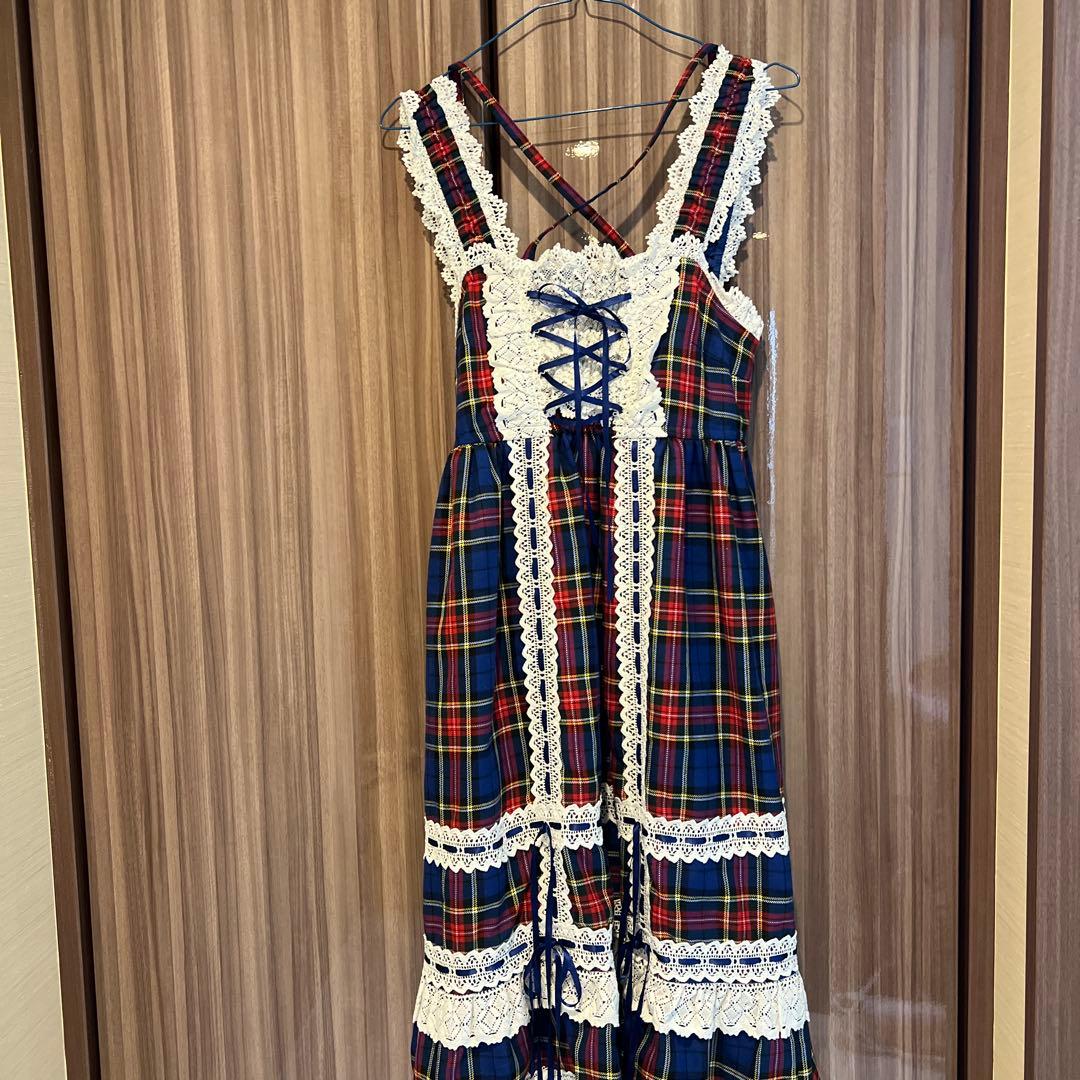 ベイビー　タータンチェックベビードールジャンスカ