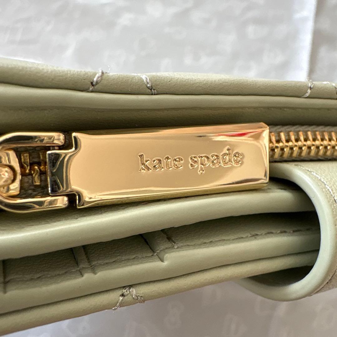 kate spade 二つ折り財布 ミントグリーン