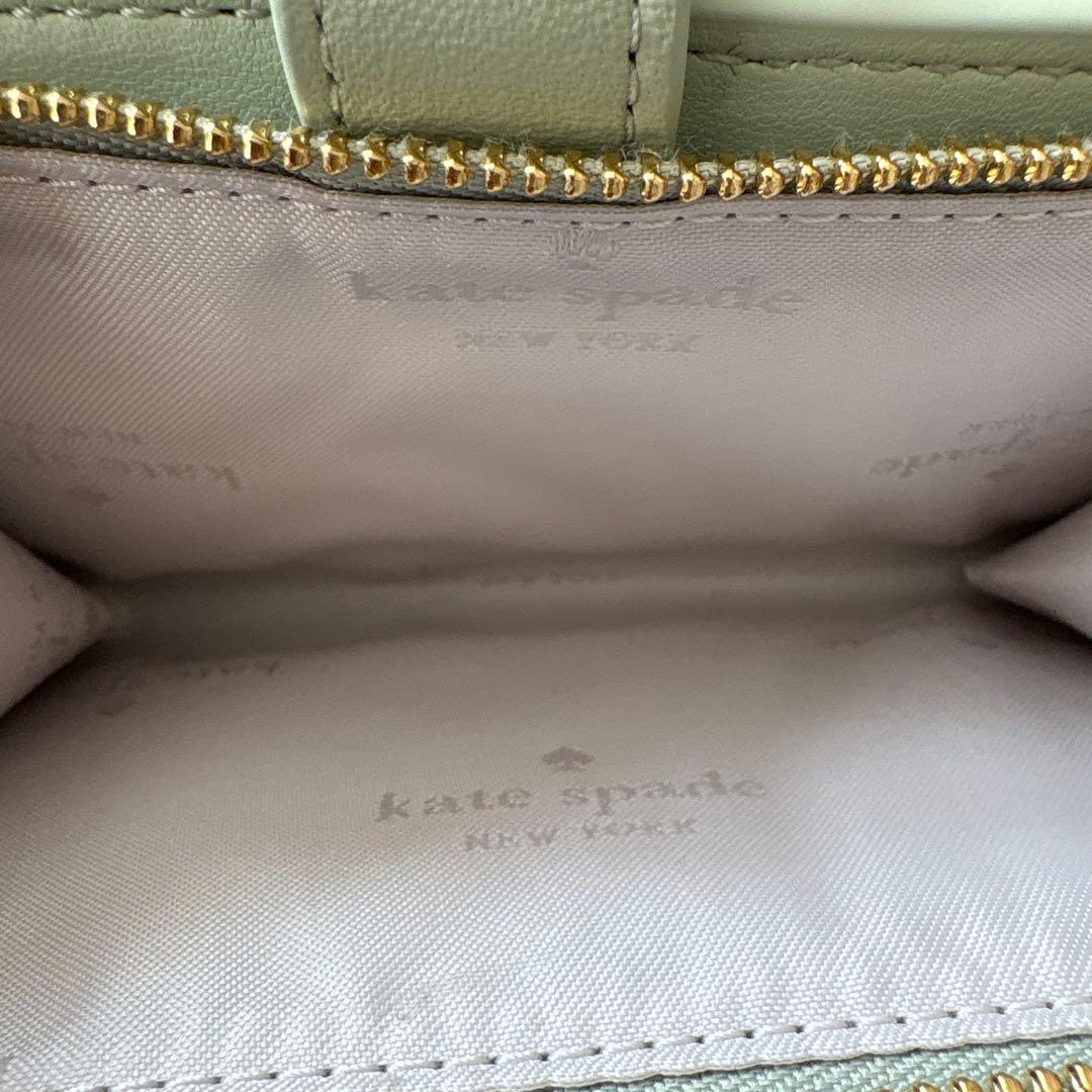 kate spade 二つ折り財布 ミントグリーン