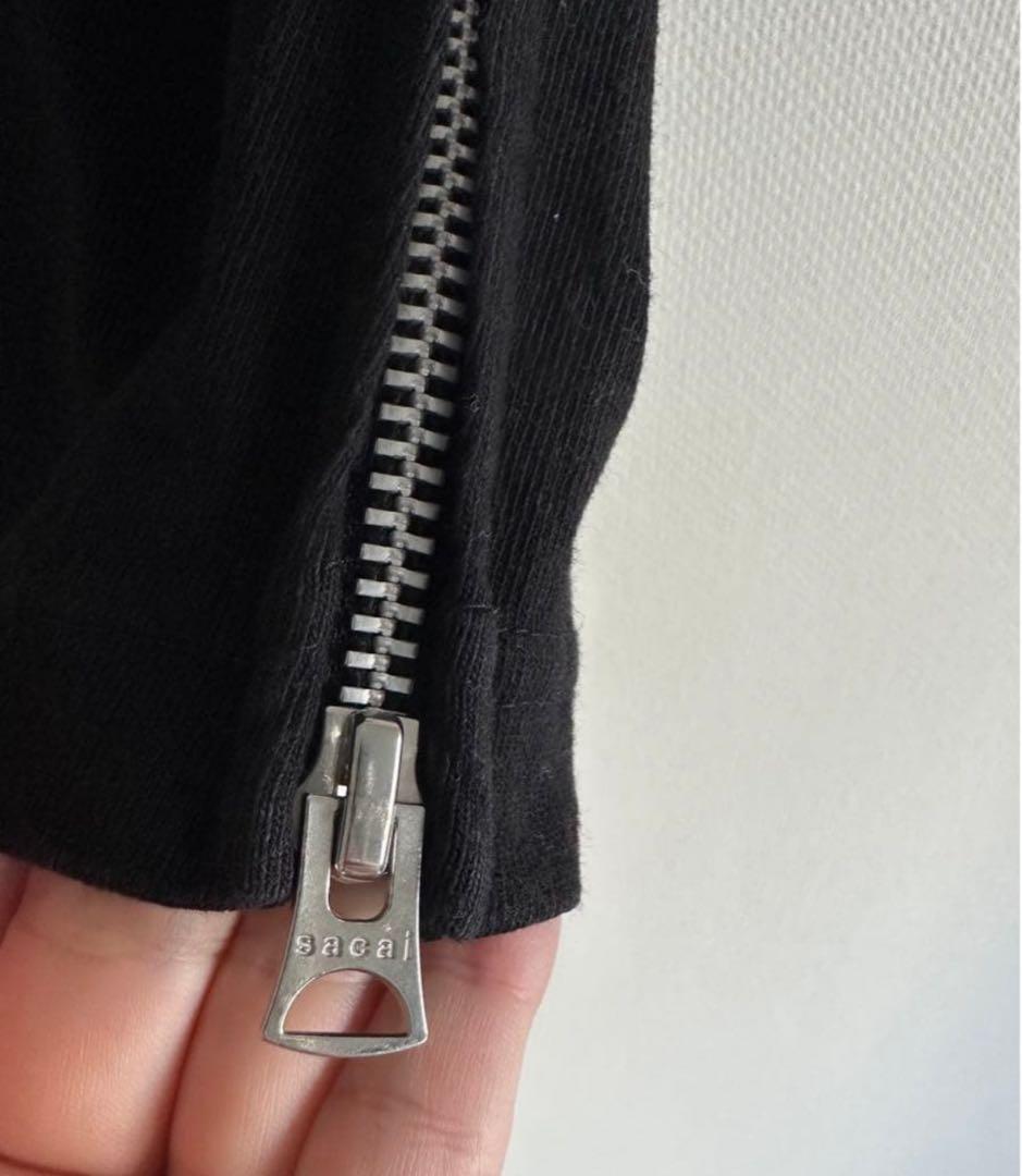 sacai サカイ　SIDE ZIP COTTON Tシャツ