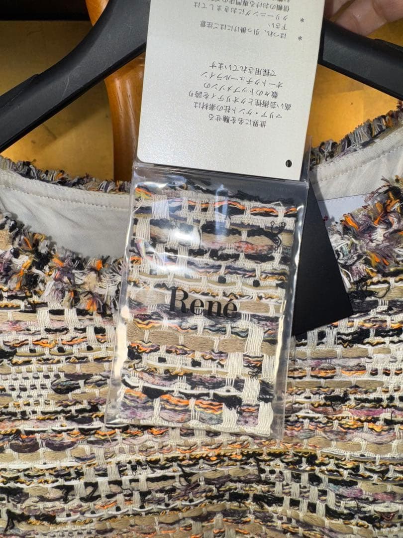 【Reneルネ】新品タグ付定価12,1000円マリアケントツイードワンピース36