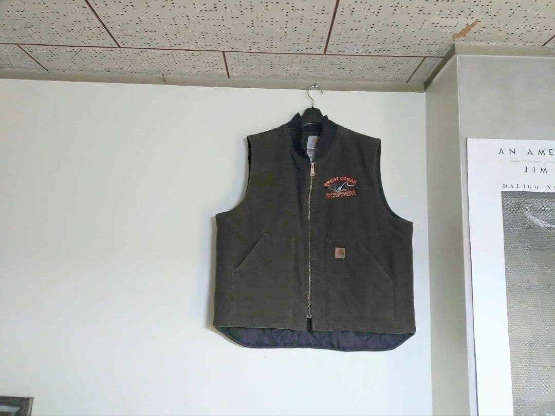 ⬛Carhartt ✺ダックベスト【企業モノ】ダークブラウン