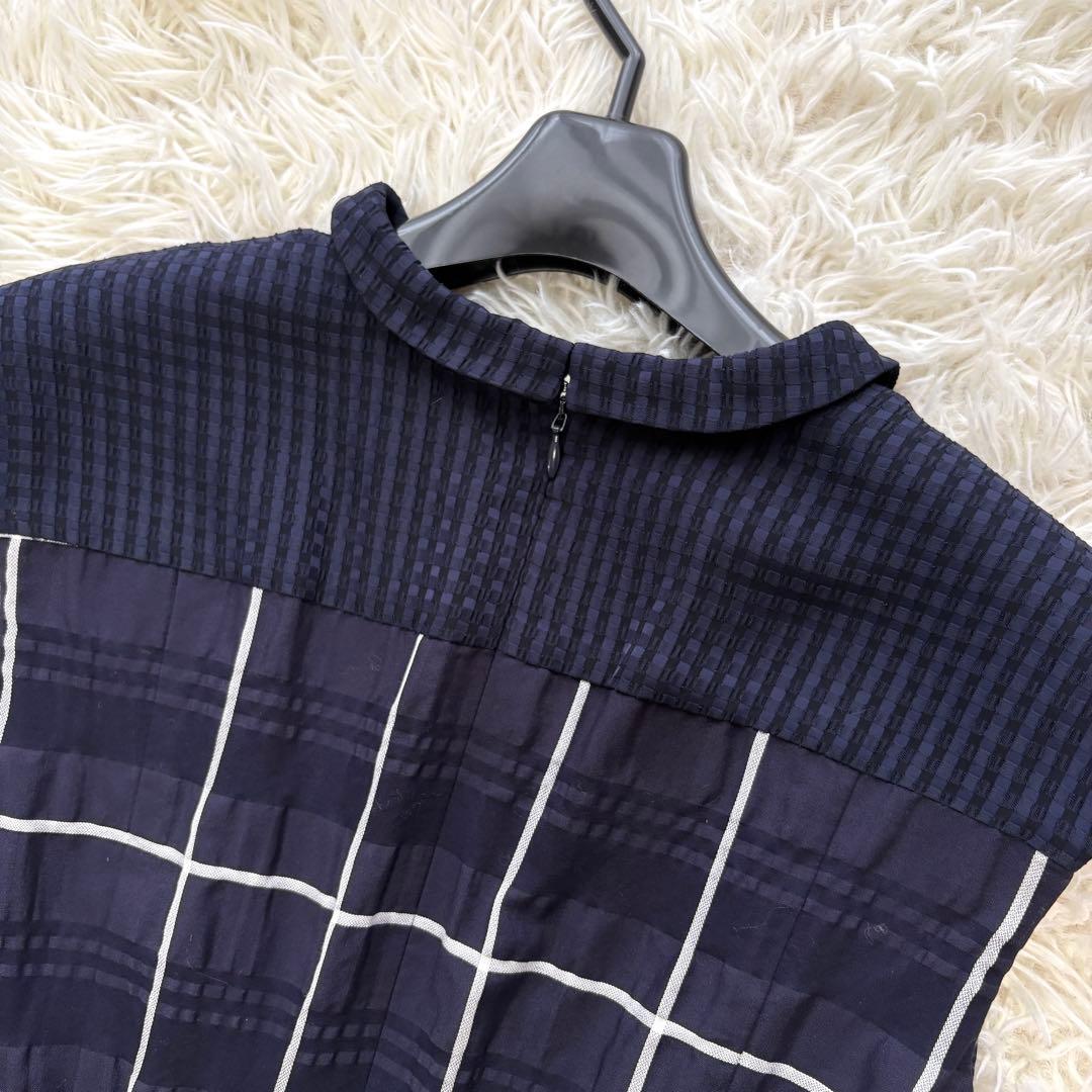 【未使用級】リボンベルト　トッカ　ネロリ　チェック柄シャツワンピース　フレア　4