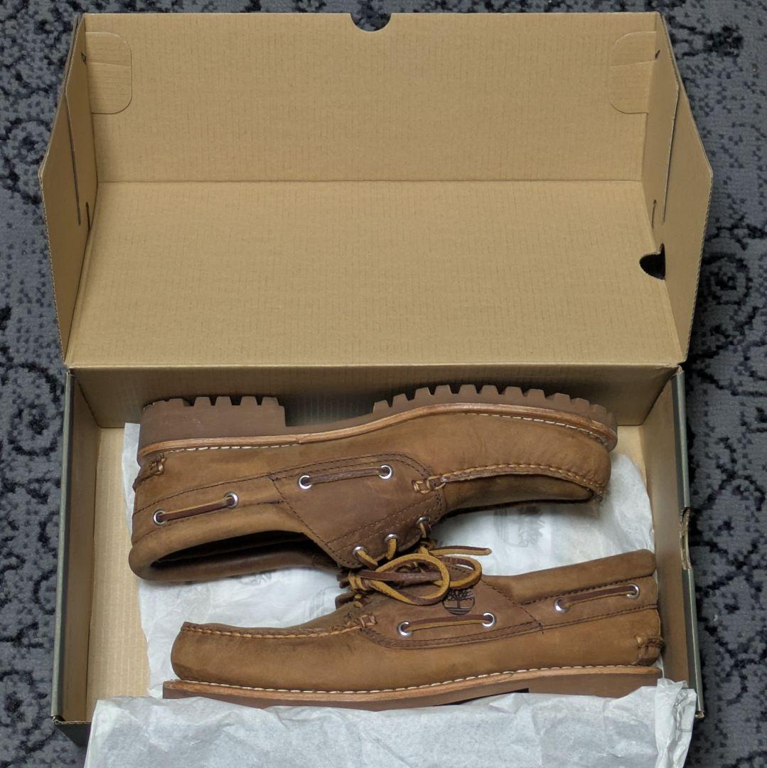 Timberland ボートシューズ、メンズ 26.5、ブラウンスエード