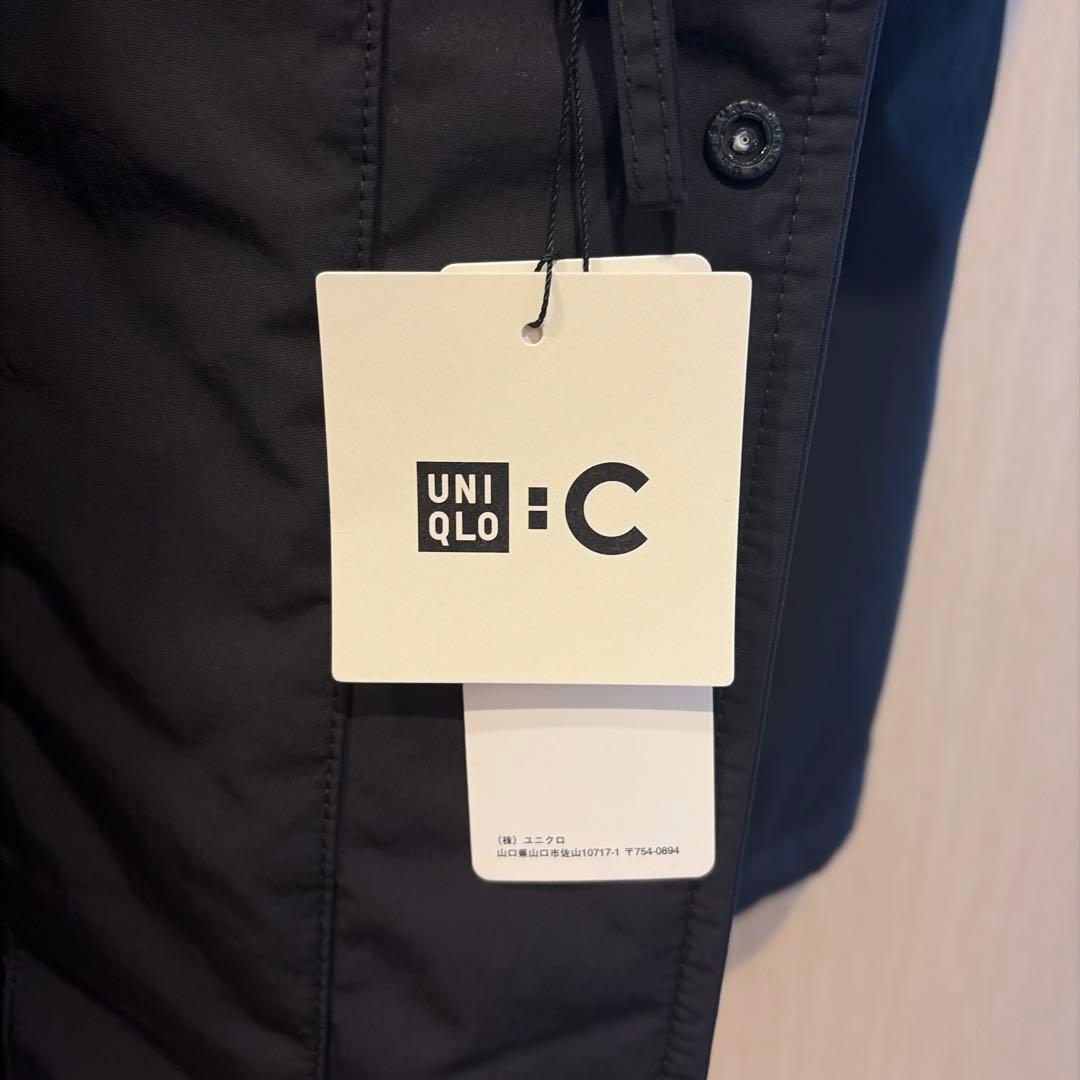 【新品】UNIQLO ユニクロC フーデッドコート　ブラック