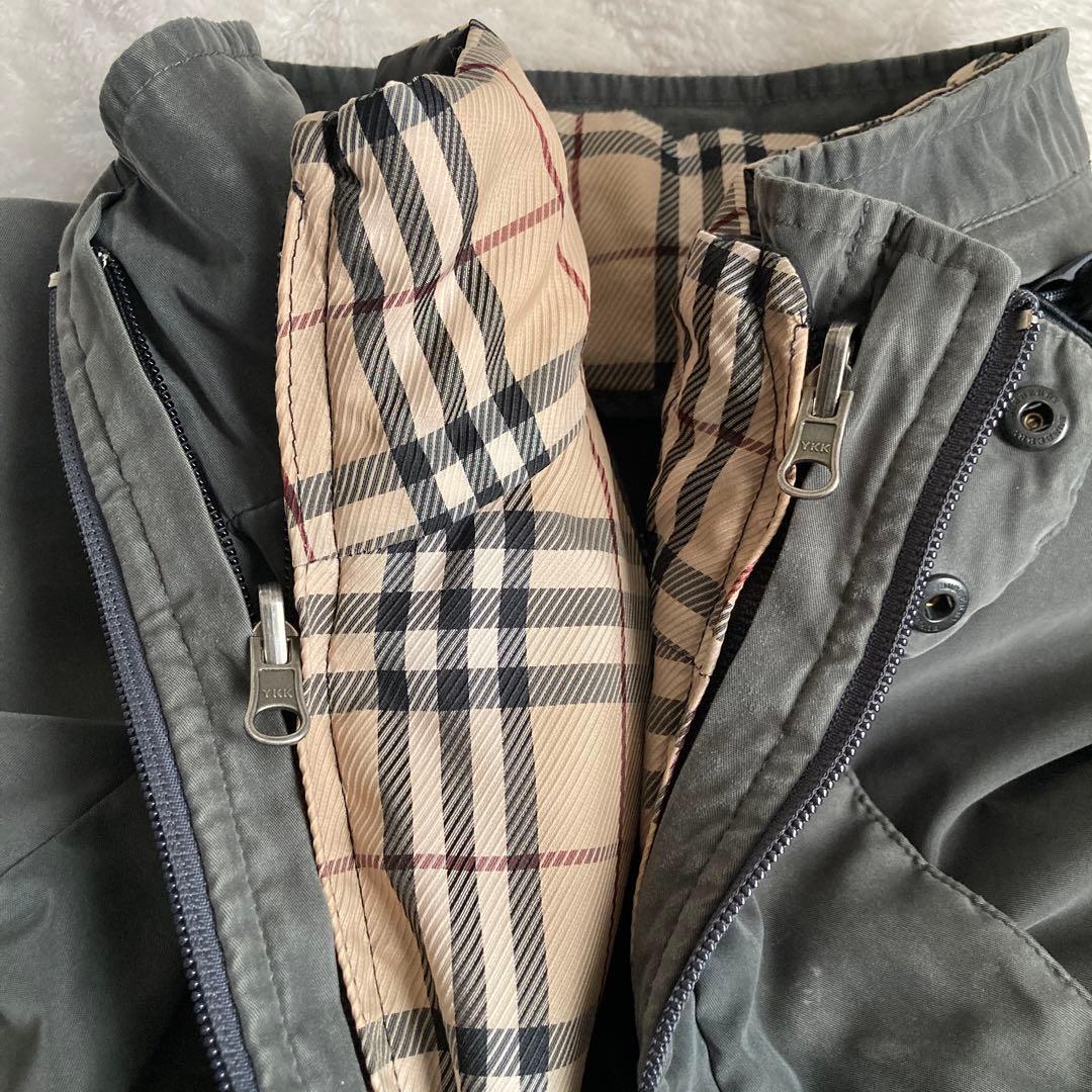 BURBERRY ライナー付コート　ノバチェック　3way フード　グレー系