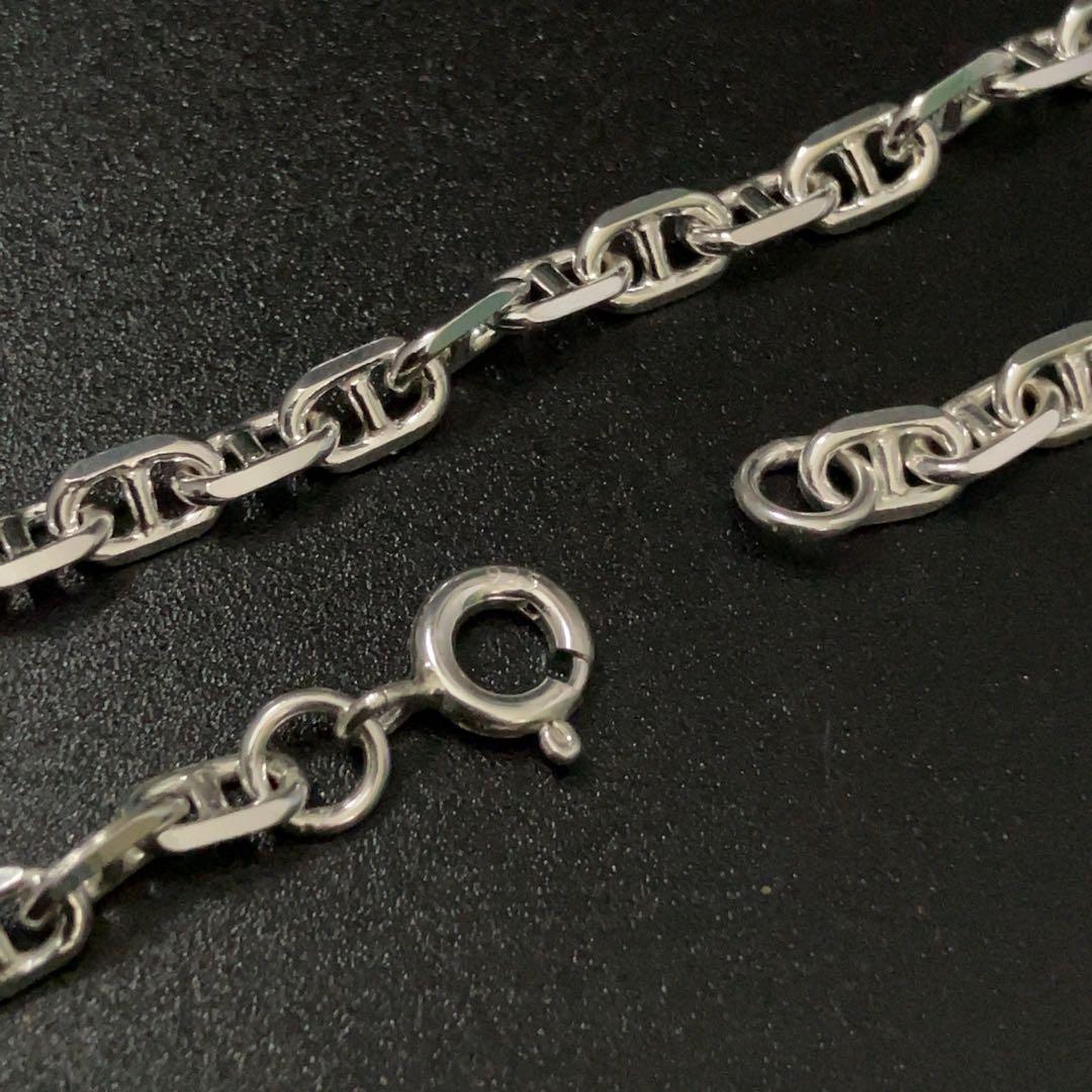 【幅4mm45cm】ネックレス アンカーチェーン　シルバー925 2488