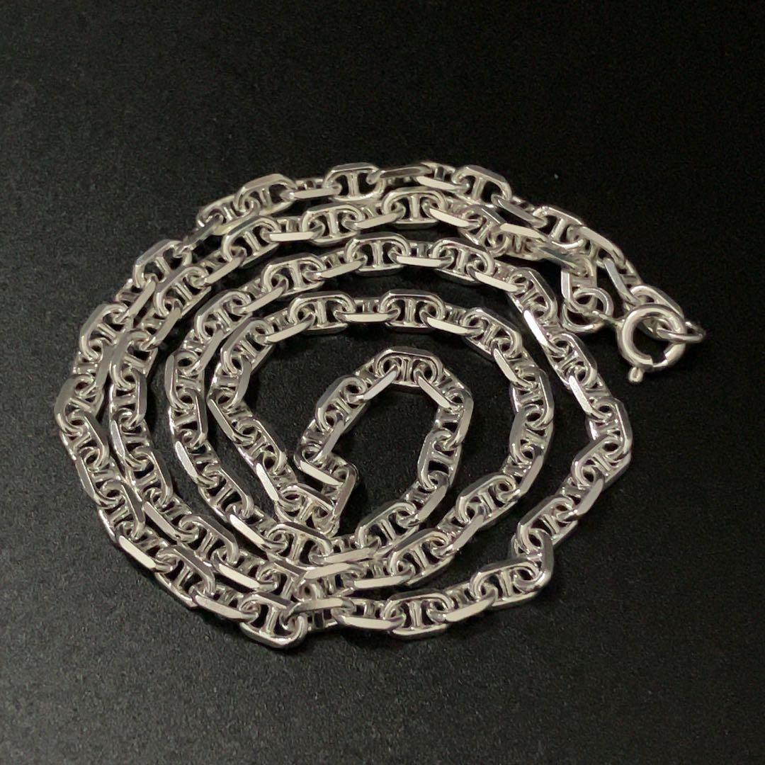 【幅4mm45cm】ネックレス アンカーチェーン　シルバー925 2488