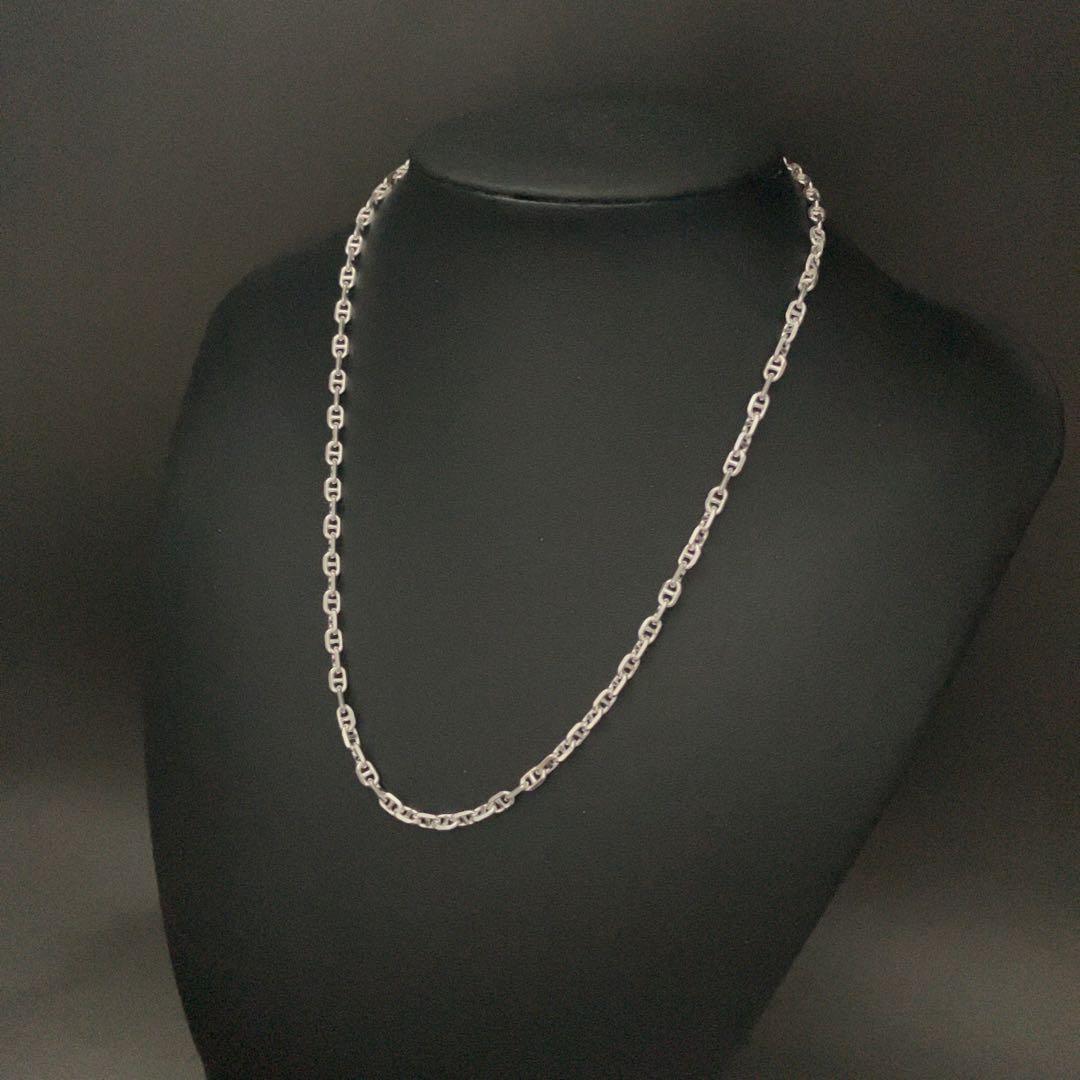【幅4mm45cm】ネックレス アンカーチェーン　シルバー925 2488