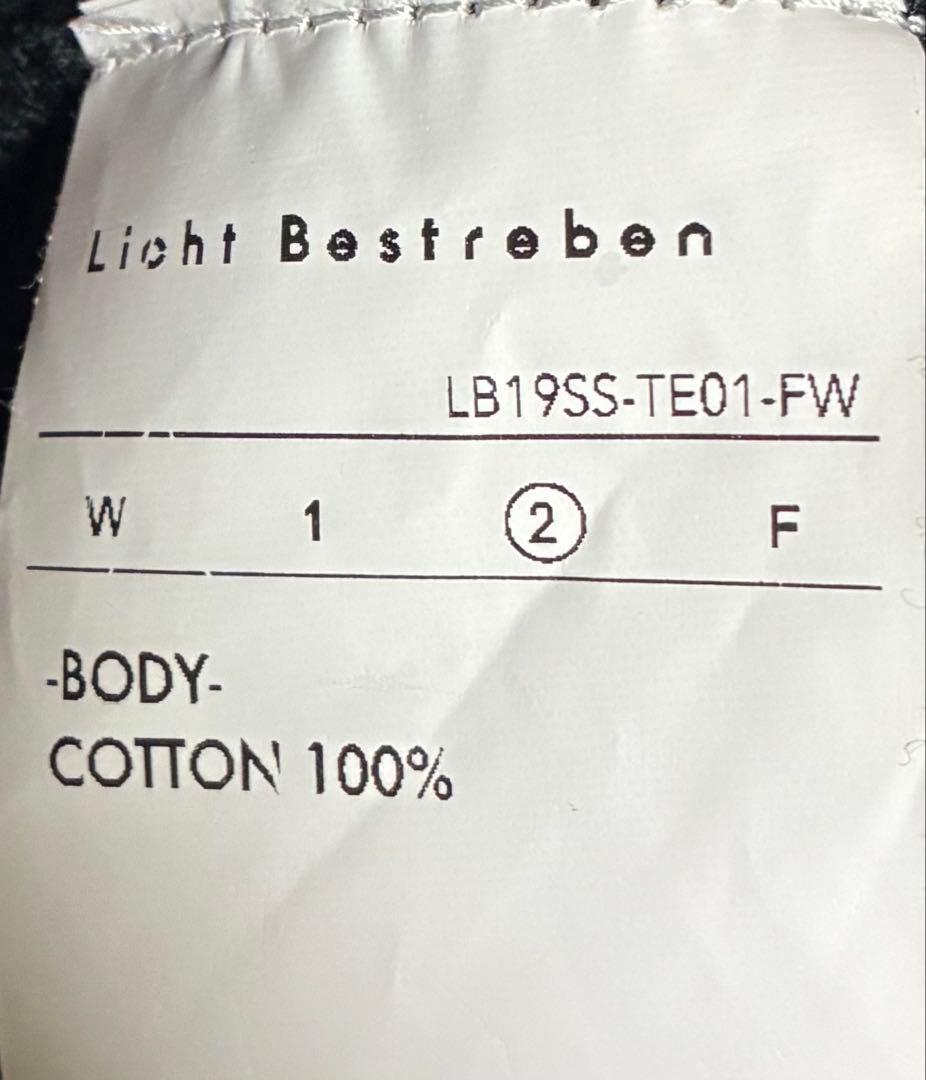 licht bestreben 花柄刺繍カットソー黒(サイズ2)