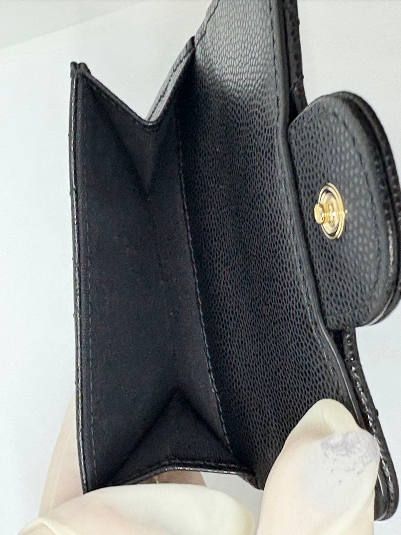 美品　シャネル　CHANEL 財布　三つ折り財布　ミニウォレット　マトラッセ