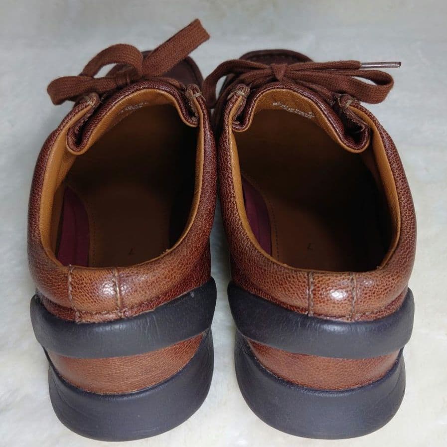 CLARKS クラークス 本革 レザー ワラビー シボ加工　ブラウン 25cm