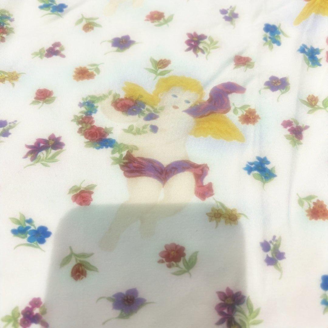 VERSUS 天使と花プリント 半袖Tシャツ