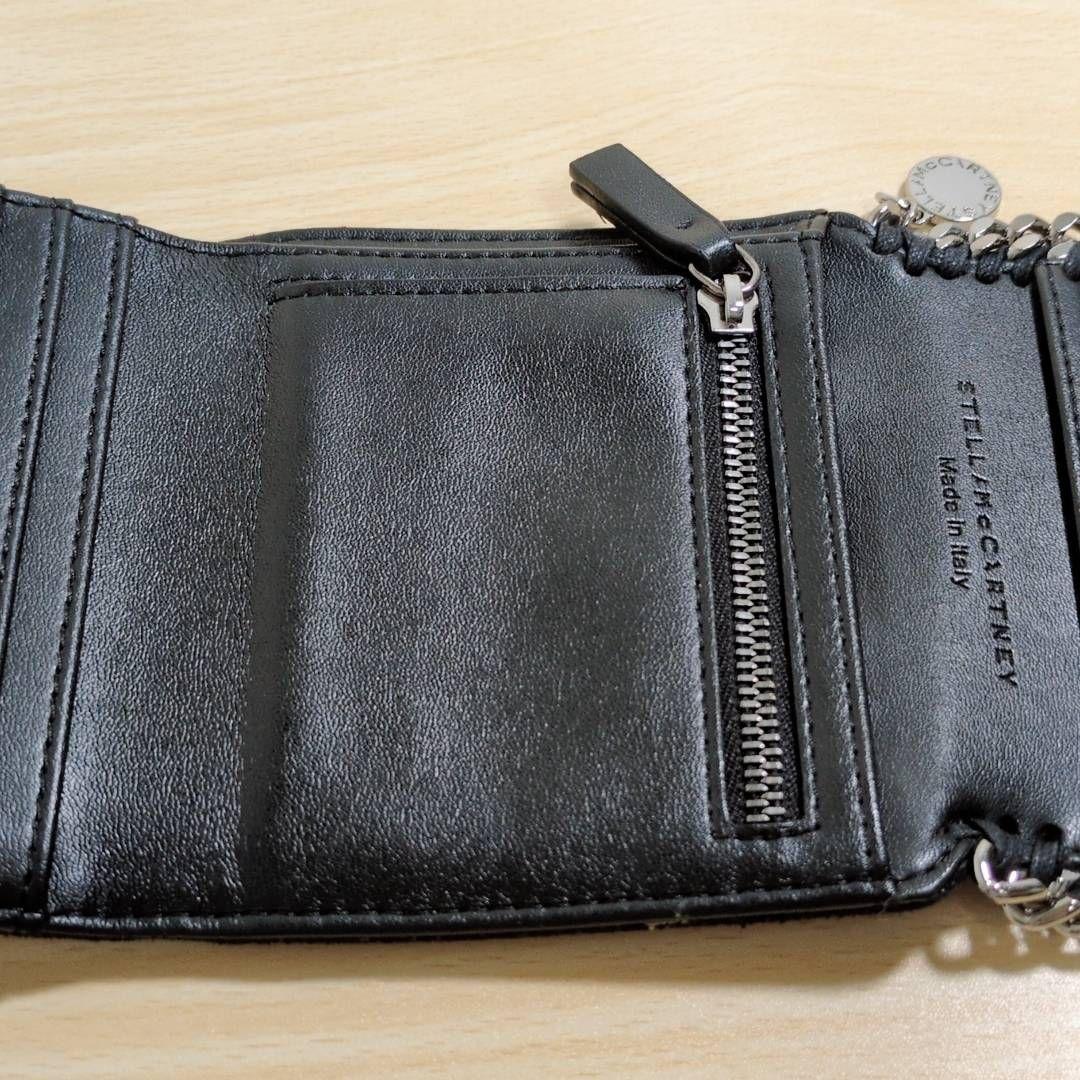☆おうか☆様　ステラマッカートニー ファラベラ レザー 三つ折り財布 黒