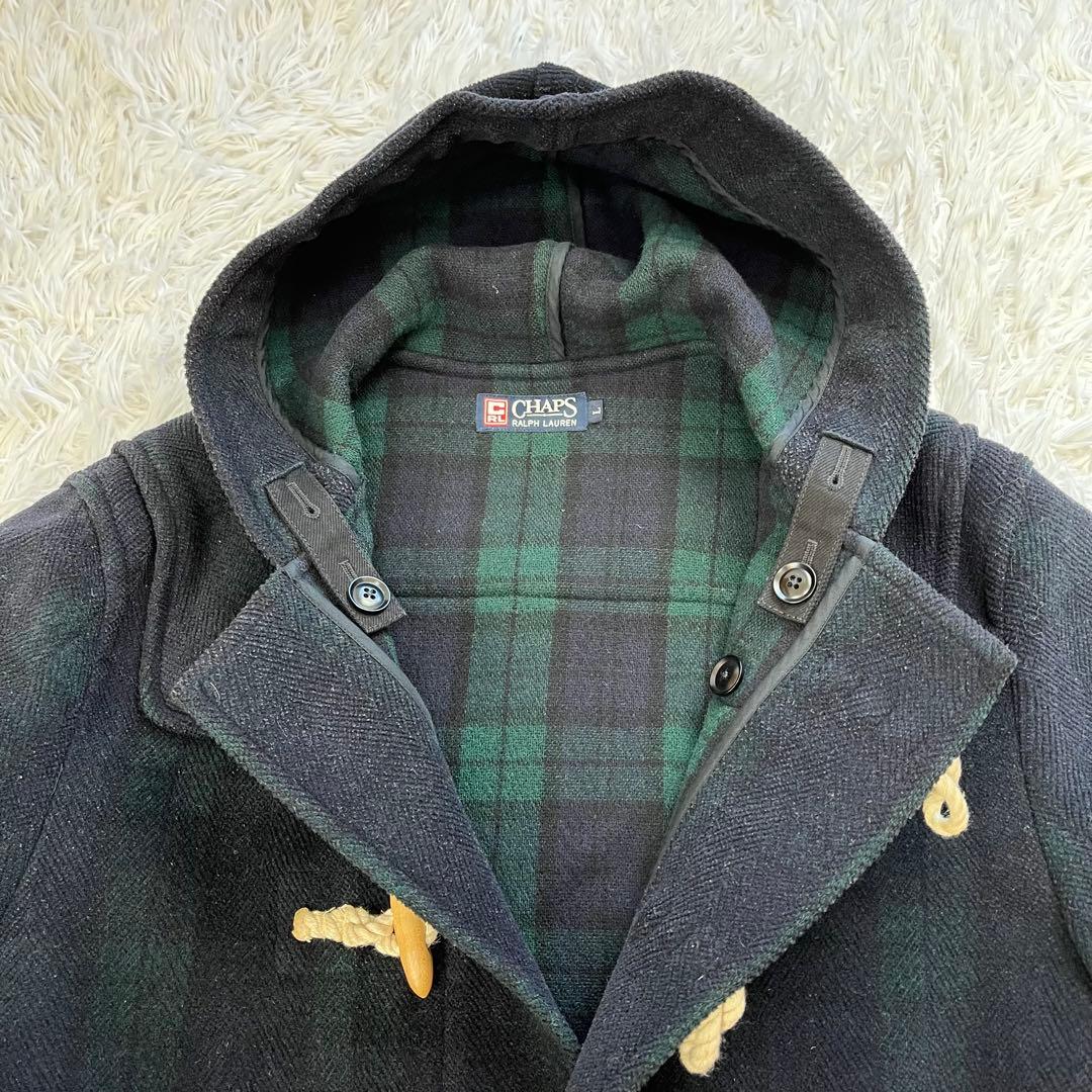 大きいサイズL✨ラルフローレン　ヘリンボーン柄　ダッフルコート　ブラックウォッチ