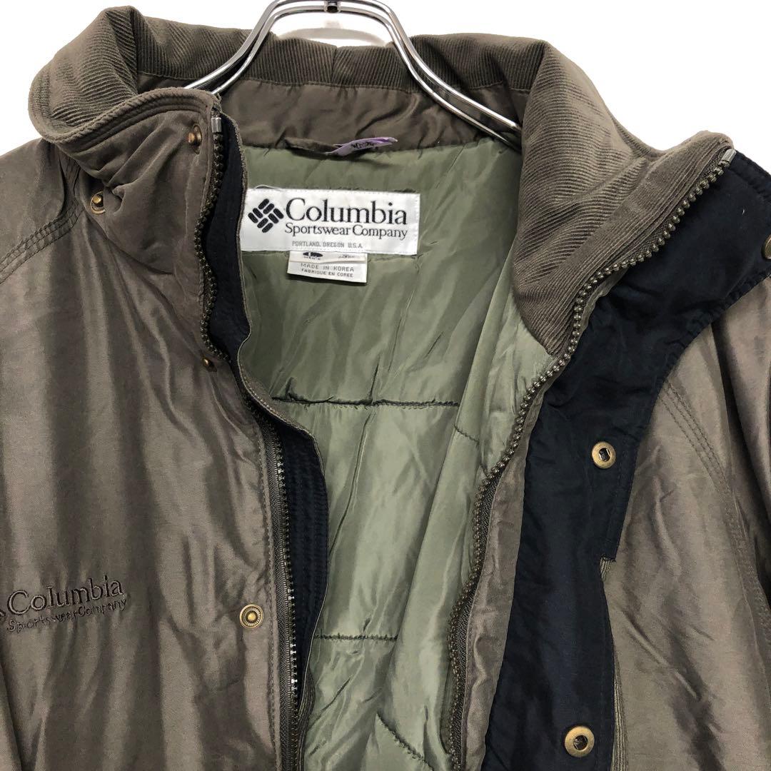 Columbia 古着 比翼ジップ 中綿 スタンドカラー モッズコート