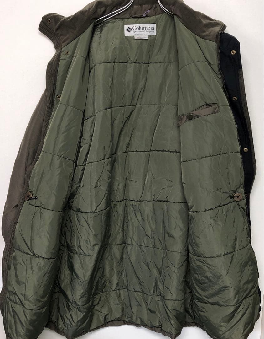 Columbia 古着 比翼ジップ 中綿 スタンドカラー モッズコート
