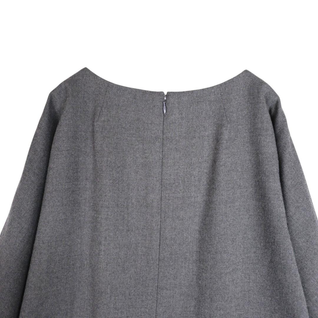 大きいサイズ 美品 15号 レキップ ヨシエイナバ ワイド ワンピース ウール