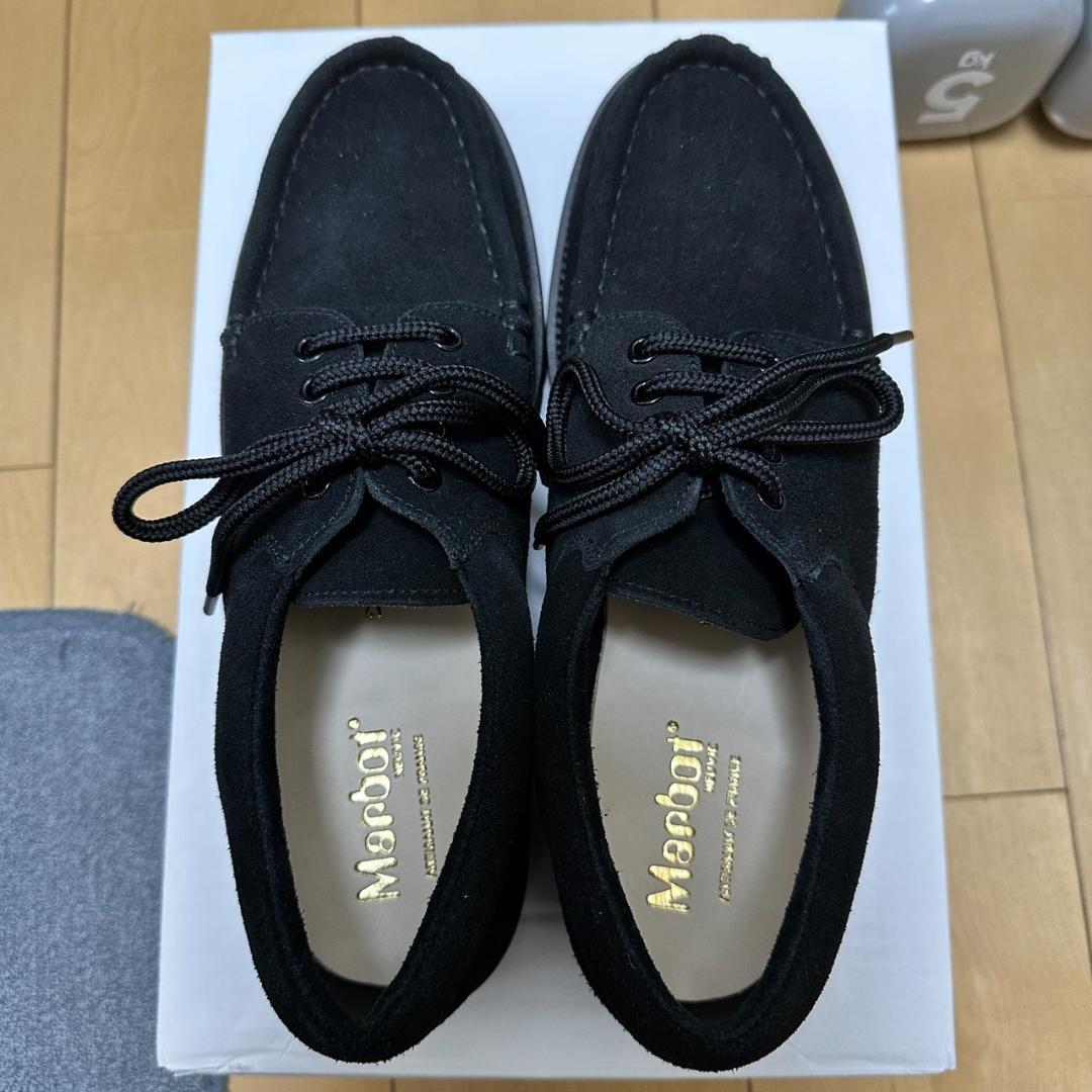 靴 MARBOT MOCCASIN SHOES BLACK