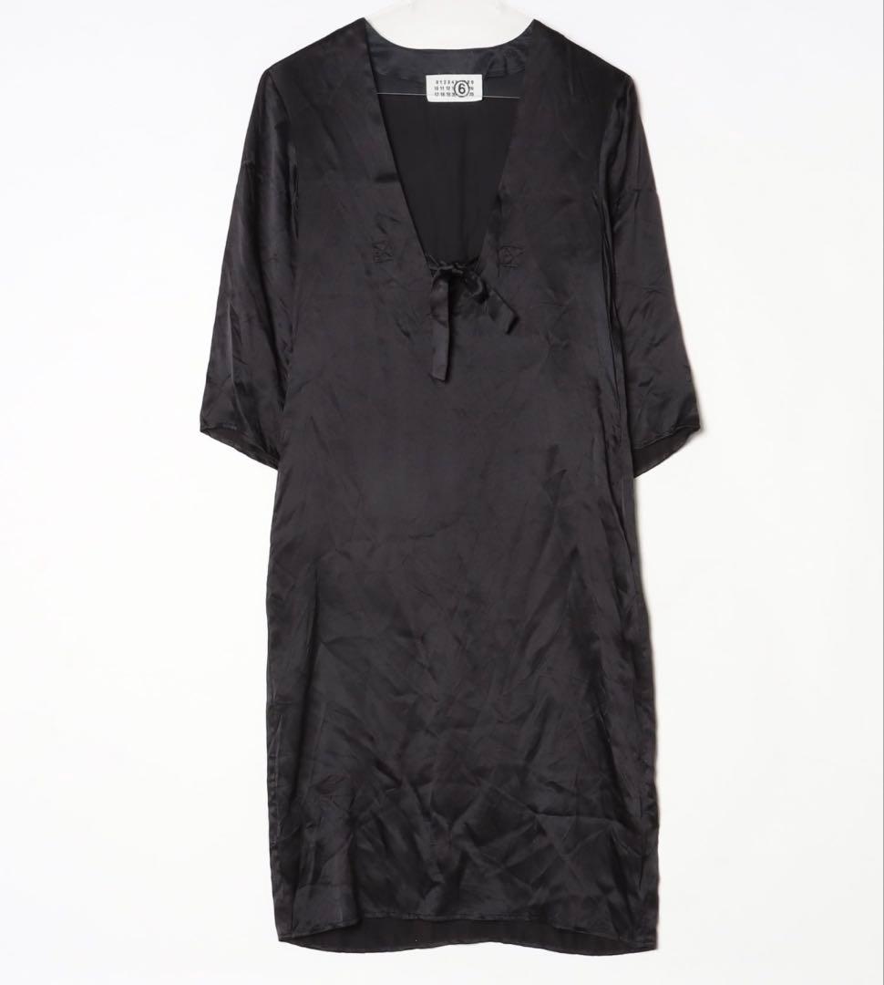 Maison Martin Margiela シルク ワンピース ブラック 38