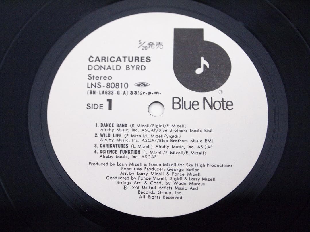 見本盤！ DONALD BYRD CARICATURES LNS-80810