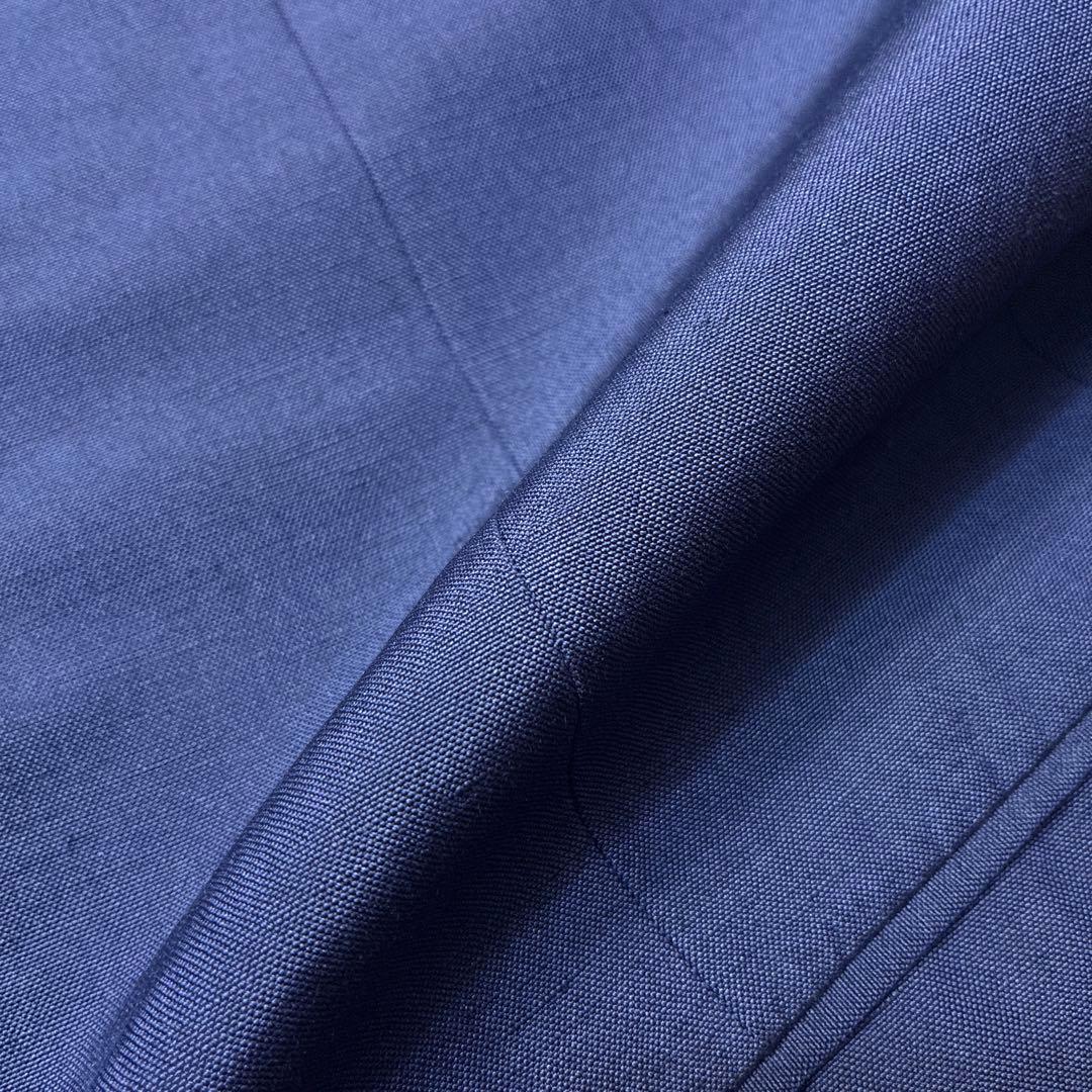 専用90s POLO RALPH LAURENリネンスーツジャケットブルーA6ラ