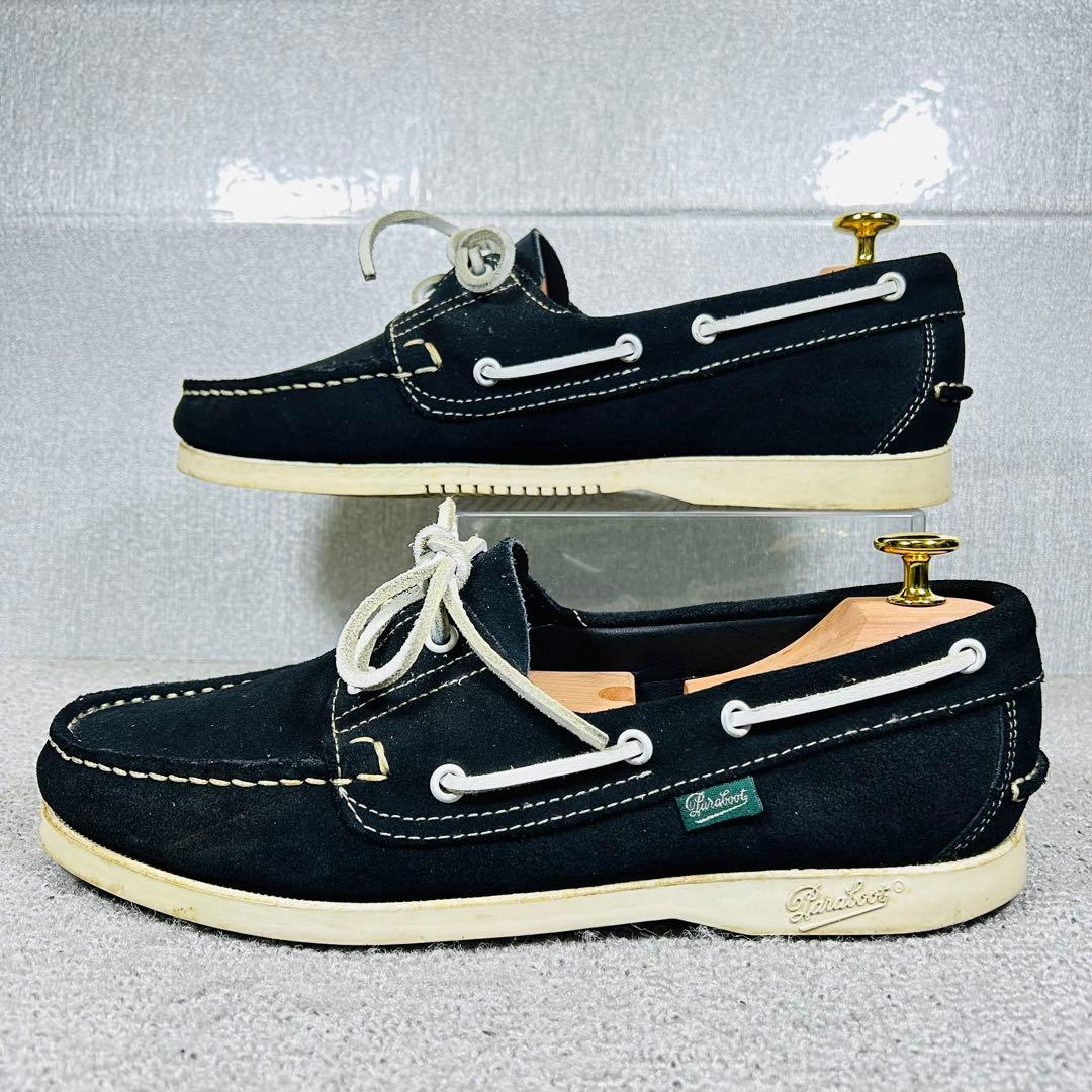 Paraboot パラブーツ ✨スエード デッキシューズ ブラック 26
