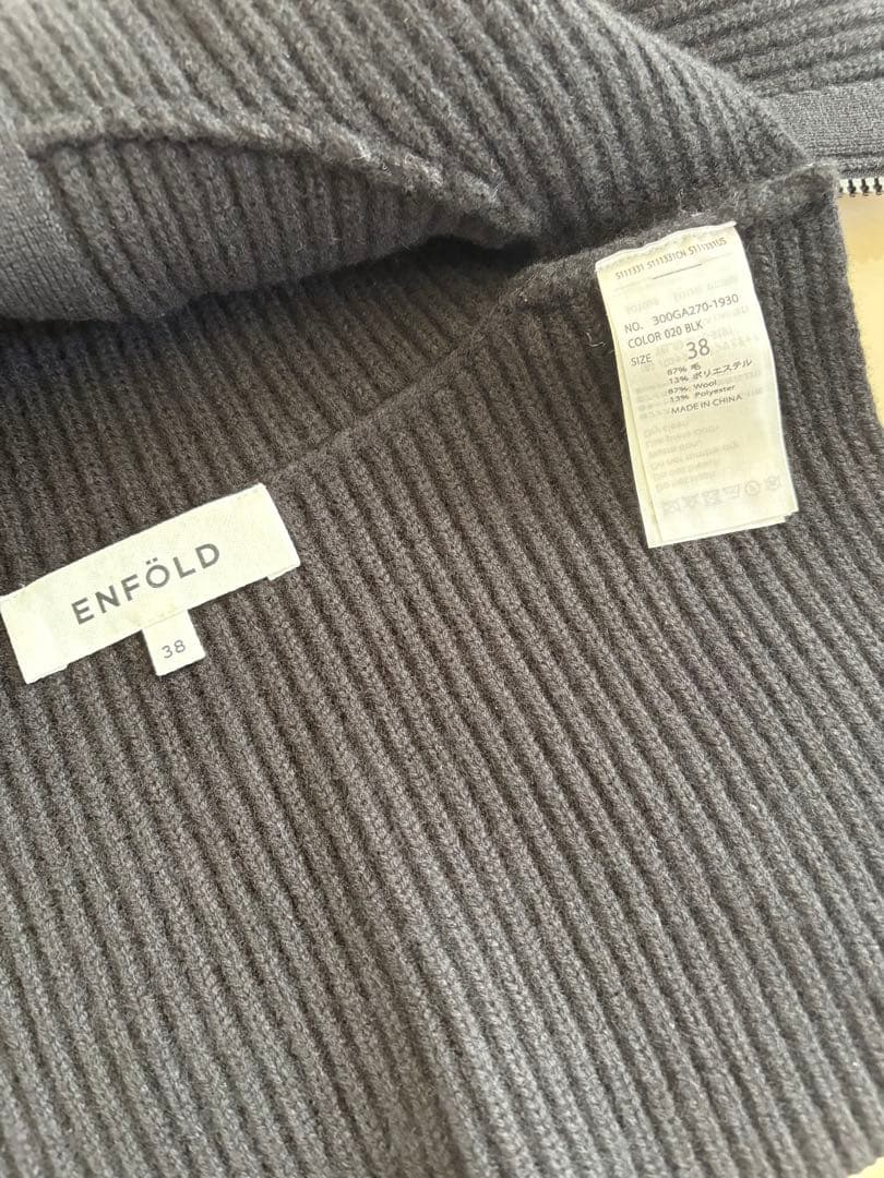 ☆enfoldエンフォルド☆タートルネックパーツ！タグ無し未使用！ブラック！