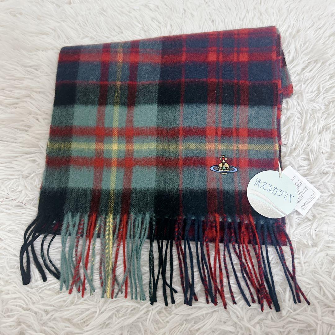 タグ付き保管品✨ヴィヴィアンウエストウッド　洗えるカシミヤ100% マフラー