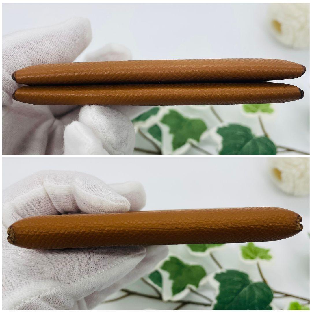 HERMES エルメス カルヴィ ケース ブラウン ヴォーエプソン　レザー