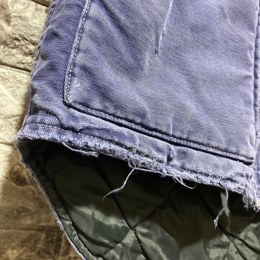 CARHARTT ダックベスト 紺 M フェード カーハート USA製 腰ゴム