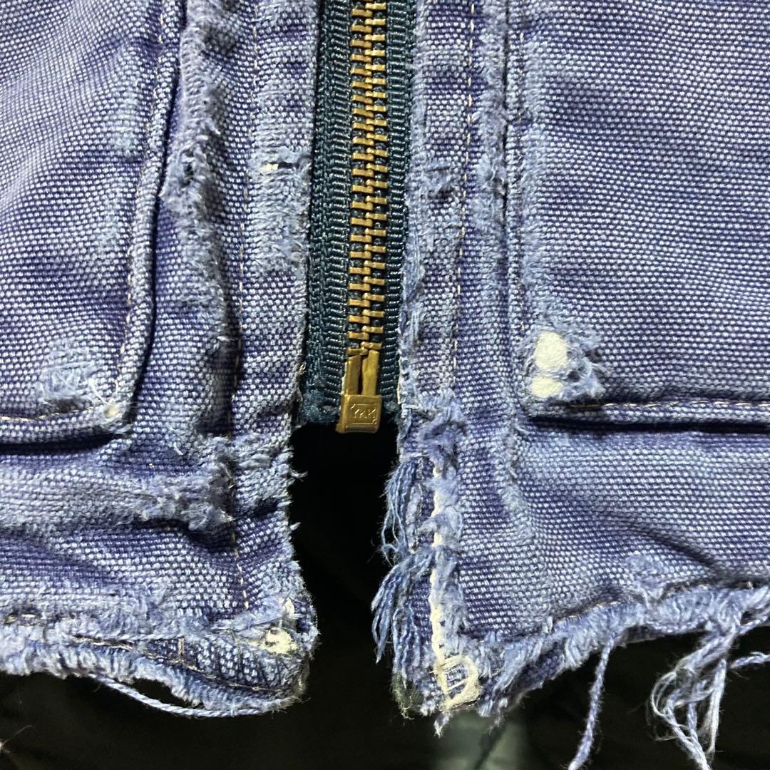 CARHARTT ダックベスト 紺 M フェード カーハート USA製 腰ゴム