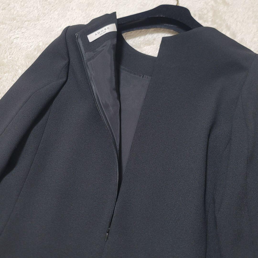 美品✨ADORE アドーア ボンディングワンピース ブラック フレア