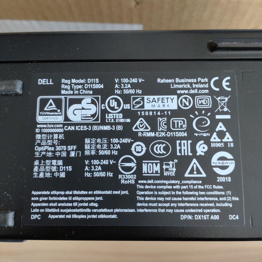 DELL OptiPlex 3070S デスクトップPC キーボード HDD