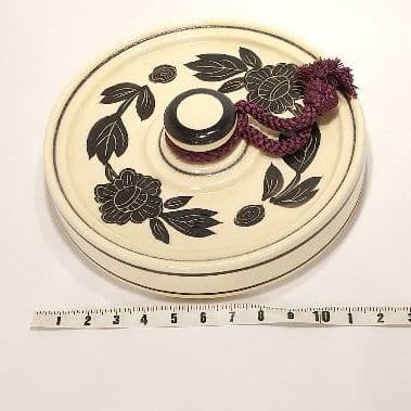 真葛香斎 宮川香斎 鉄絵花王 文鎮形置物