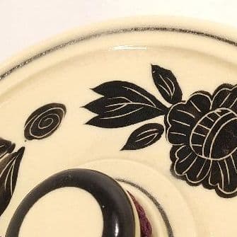 真葛香斎 宮川香斎 鉄絵花王 文鎮形置物