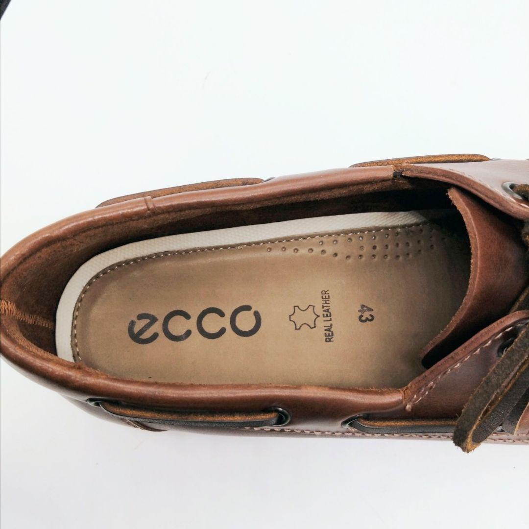 ecco エコー レザー デッキシューズ ブラウン 43　420